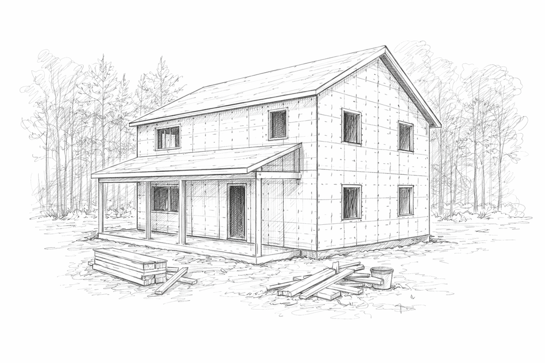Low Impact Design Sketch Exterior Continuous Insulation