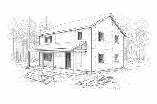 Low Impact Design Sketch Exterior Continuous Insulation