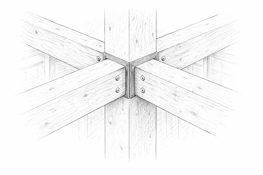 Low Impact Design Sketch Post and Beam Connector